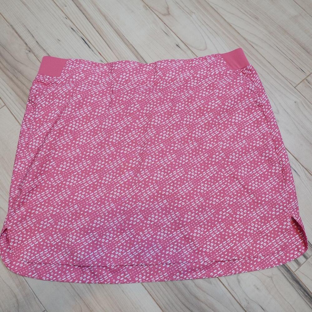Cypress Club Pink Dot Print Athletic Skort with Built-In Shorts XL